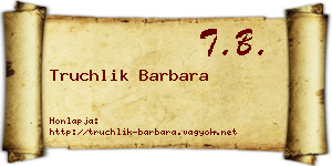 Truchlik Barbara névjegykártya