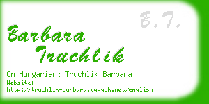 barbara truchlik business card